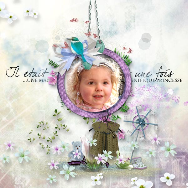 Simplette page world for a girl scrapofangel