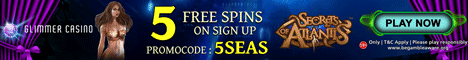 Glimmer Casino 5 free spins no deposit Bonus